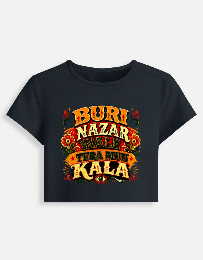 Buri Nazar Wale Truck Art women baby tee - Image 11