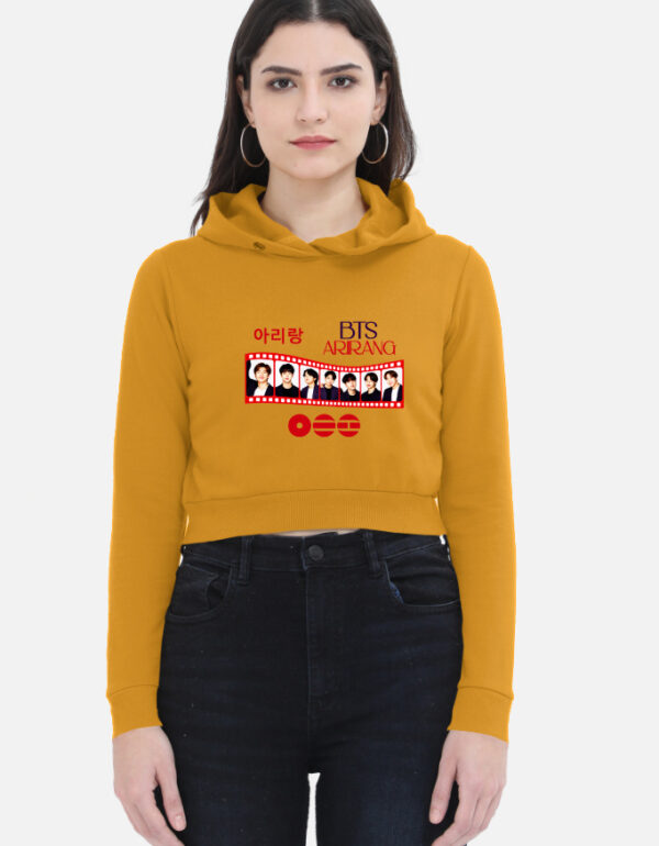 BTS Arirang Filmstrip Female Cropped Hoodie