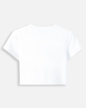 Kaos Gold Serif Chest Logo Women Baby Tee - Image 4