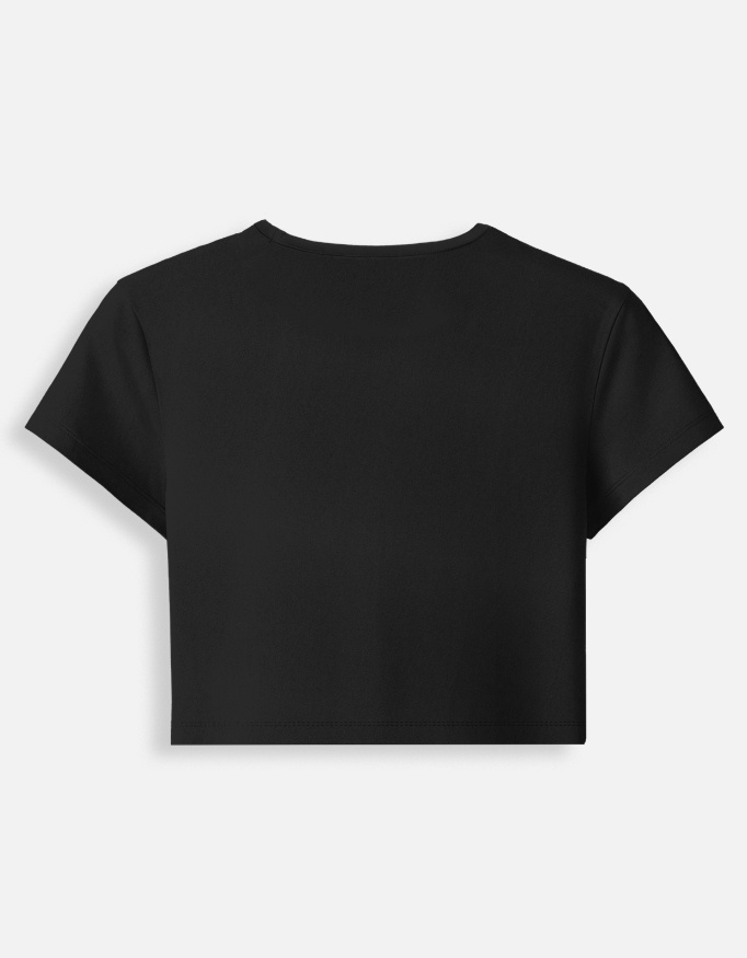 Kaos Gold Serif Chest Logo Women Baby Tee - Image 8