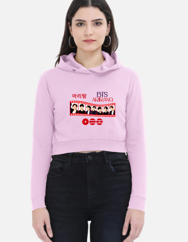BTS Arirang Filmstrip Female Cropped Hoodie
