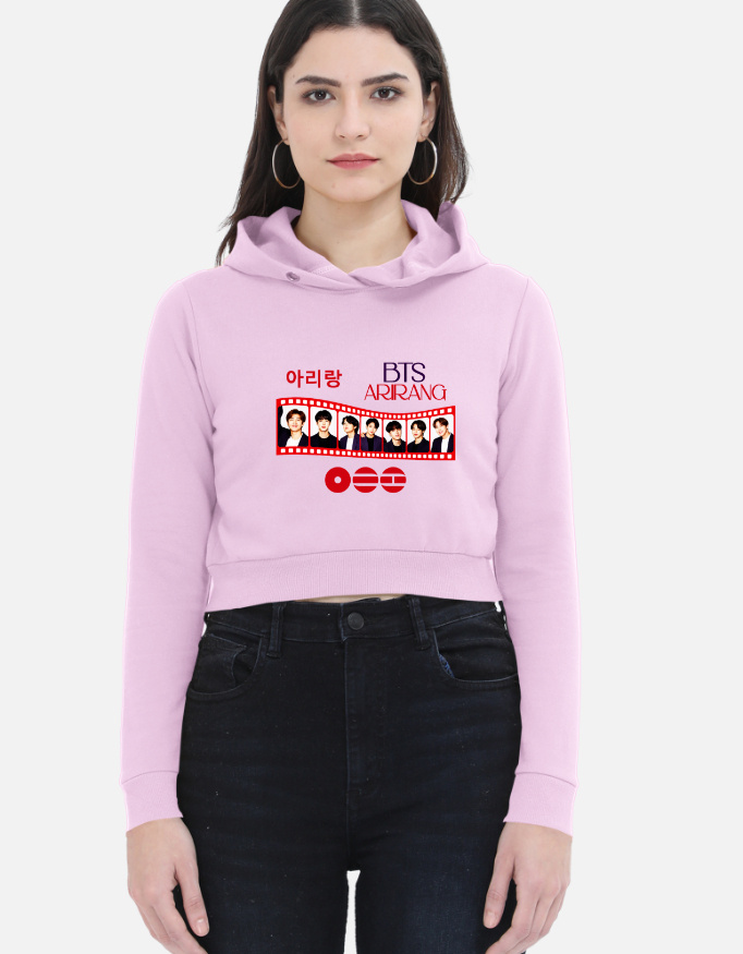 BTS Arirang Filmstrip Female Cropped Hoodie - Image 4