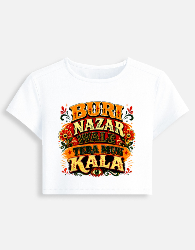 Buri Nazar Wale Truck Art women baby tee - Image 7
